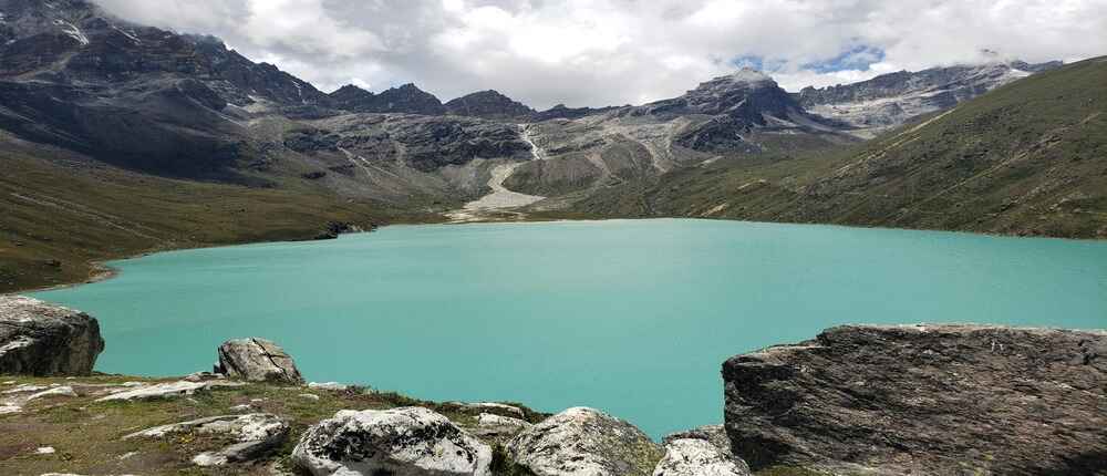 Gokyo lake also called as oligotrophic lake situated at the altitude of 4,700â€“5,000 m (15,400â€“16,400 ft) above sea level.
